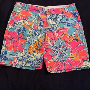 Lilly Pulitzer Chipper Bermuda Seaside Floral Print Shorts